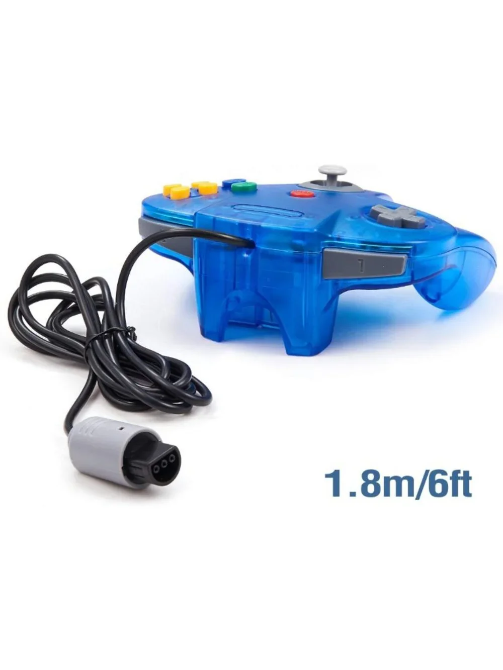 4 Pack Wired N64 Controllers with Upgraded Joystick - Classic Retro Gaming Set
